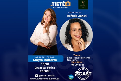 Estreia de Mayra Roberto no TV Cast — Quarta, 15/10, 19h30 (Dia dos Professores)